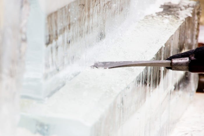 Try Using An Ice Chisel To Make A Hole